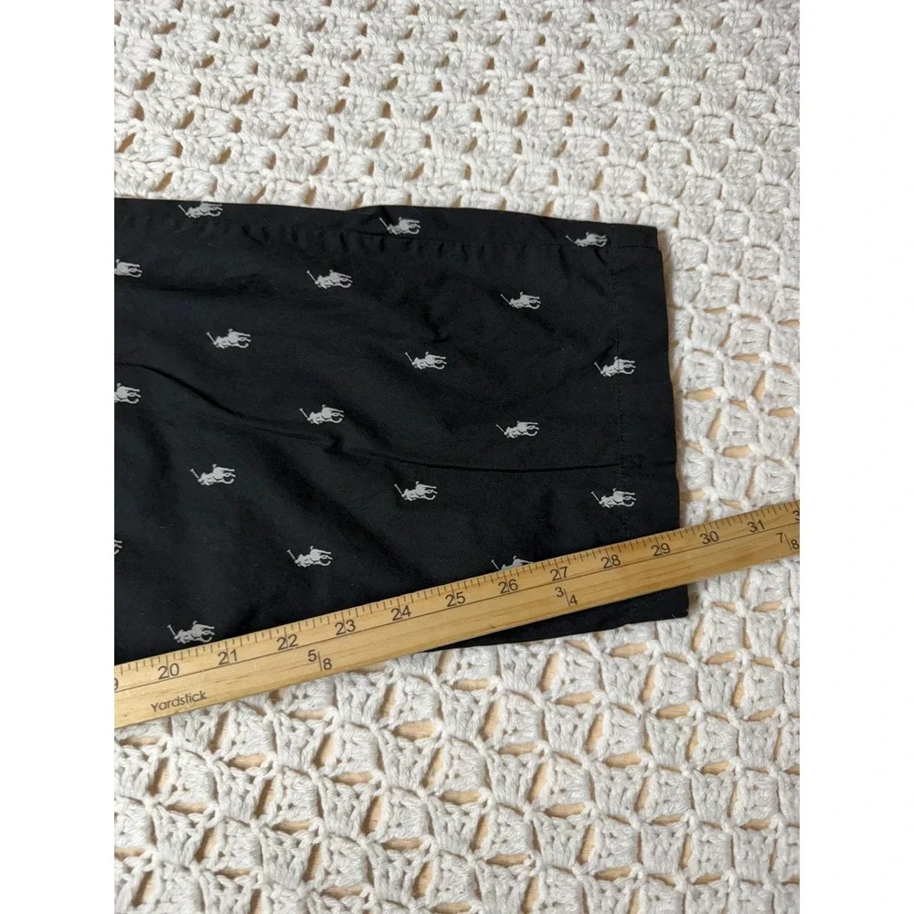 Polo Ralph Lauren All Over Pony Print Pajama Lounge Pants Mens Size L Black..